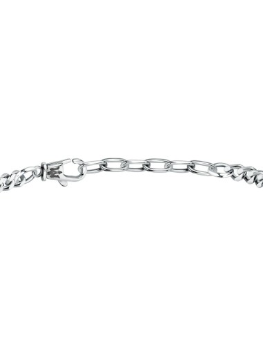 Bracciale MASERATI uomo acciaio / black trident