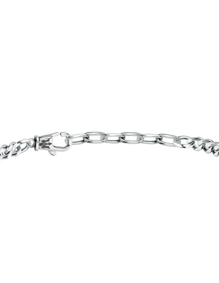 Bracciale MASERATI uomo acciaio / black trident
