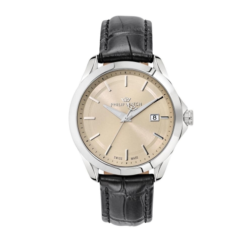 Philip Watch Blaze 41mm 3h ivory dial black strap