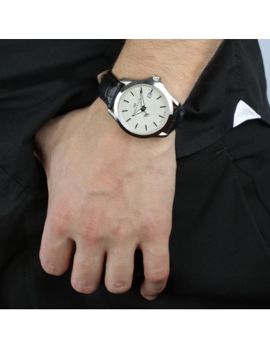 Philip Watch Blaze 41mm 3h ivory dial black strap