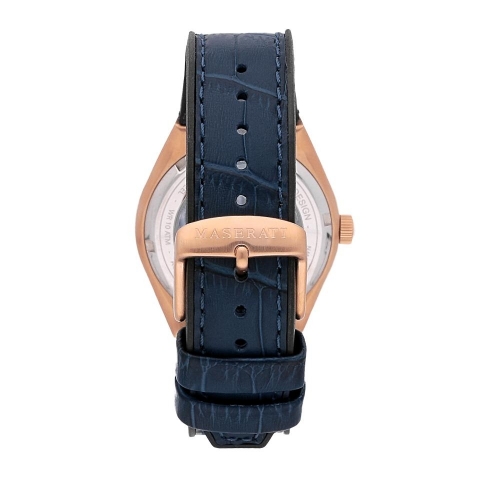 Maserati Triconic 40mm auto gray dial blue st