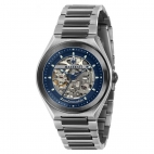 Maserati Triconic 40mm auto blue dial br gun