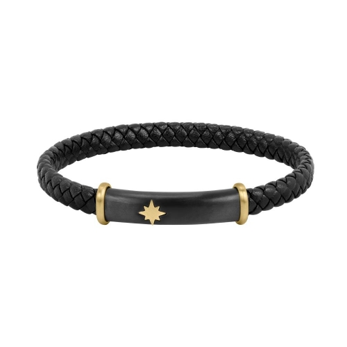Sector Bandy br. blk leather ip blk+yg 210mm maschile SZV54