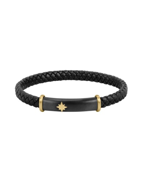 Sector Bandy br. blk leather ip blk+yg 210mm maschile SZV54
