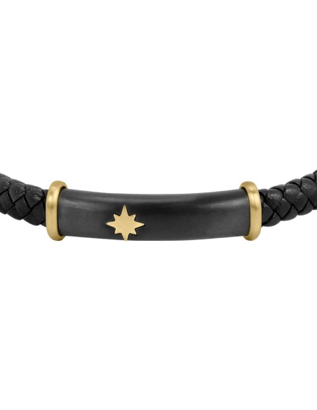 Sector Bandy br. blk leather ip blk+yg 210mm maschile SZV54