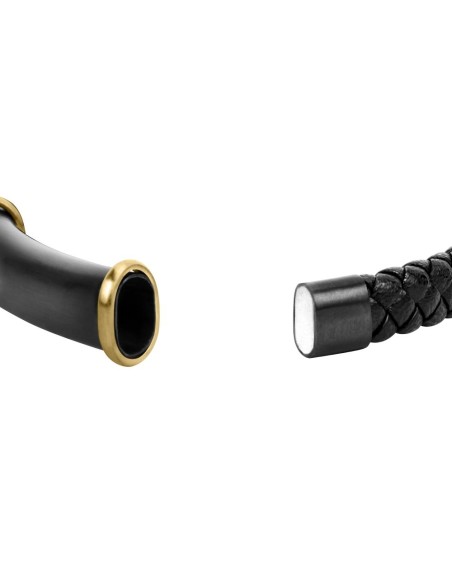 Sector Bandy br. blk leather ip blk+yg 210mm maschile SZV54