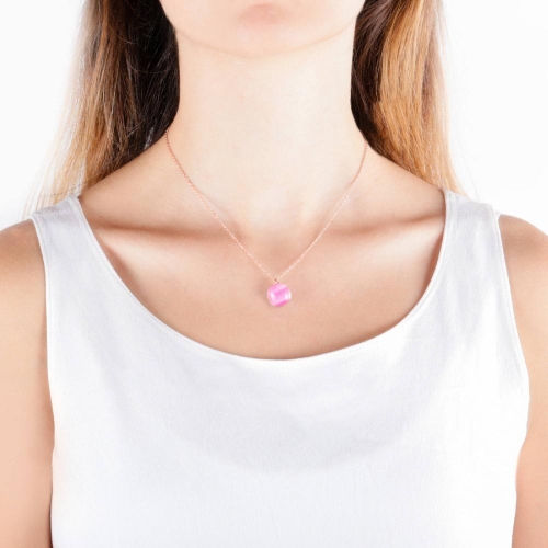 Morellato Gemma pend rg 40+5cm cat eye l.rose arg. donna SAKK05