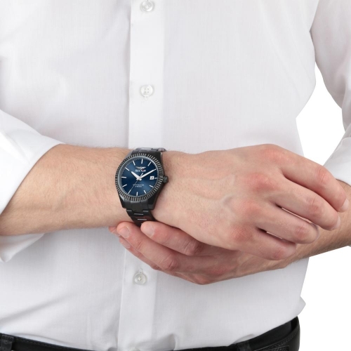 Sector 240 gents 41mm 3h blue dial black br uomo R3253240008