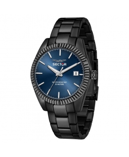 Sector 240 gents 41mm 3h blue dial black br uomo R3253240008