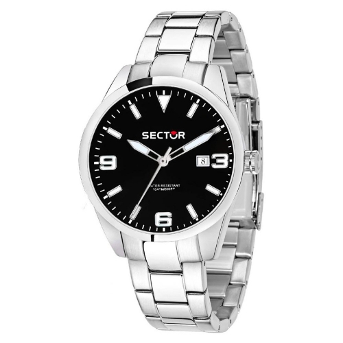Sector 245 41mm 3h black dial ss br uomo R3253486006