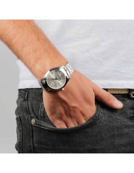 Sector 245 41mm 3h silver dial ss br uomo R3253486008