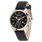 Sector 180 48mm chr black dial black strap