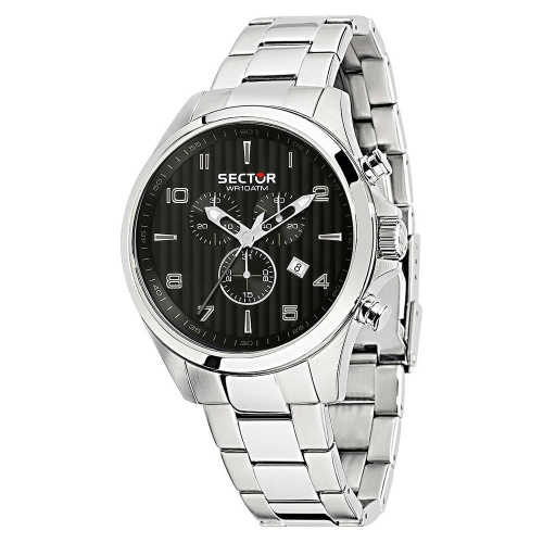 Sector 180 48mm chr black dial br ss