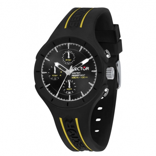 Sector Speed mult 41mm blk dial blk st uomo R3251514004