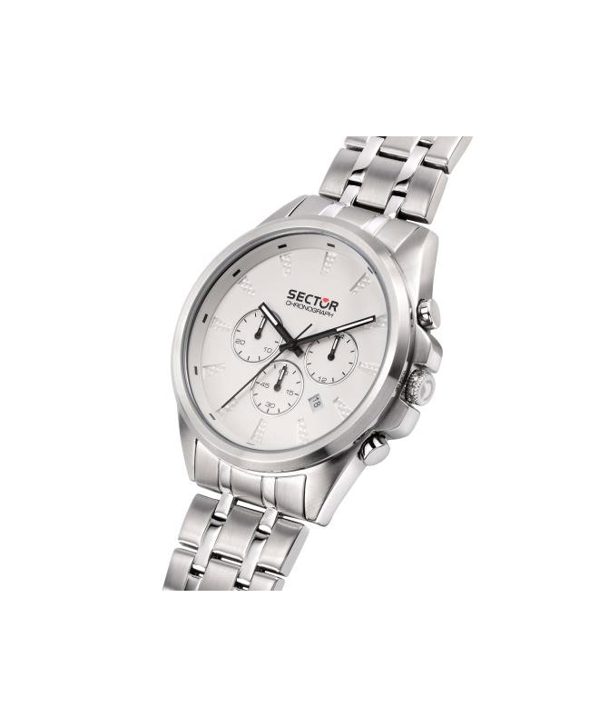 Sector 280 44mm chr white silver dial br ss maschile R3273991005 - galleria 2