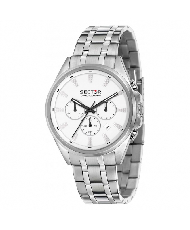 Sector 280 44mm chr white silver dial br ss maschile R3273991005 - galleria 1