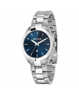 Sector 120 36mm 3h blue dial br ss donna R3253588517