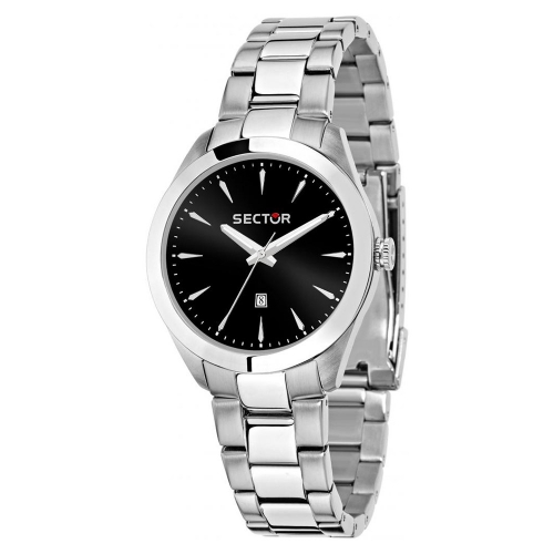 Sector 120 36mm 3h black dial br ss donna R3253588518