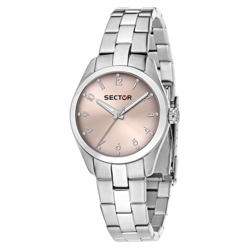 Sector 270 30mm 3h pink dial br ss