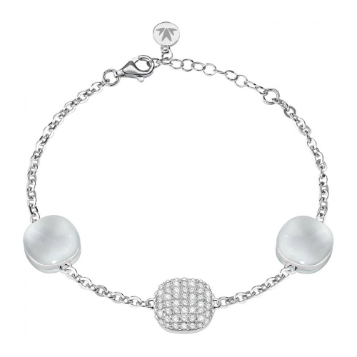 Morellato Gemma bangle ss white cat eye+pave' arg. donna SAKK96