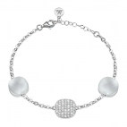 Morellato Gemma bangle ss white cat eye+pave' arg. donna SAKK96