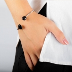Morellato Gemma bangle cat eye black arg.925 donna SAKK14