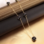 Morellato Gemma l.pend. yg wblack cat eye arg.925 donna SAKK105