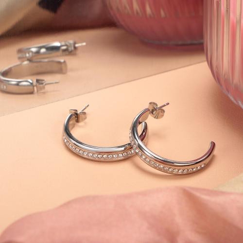 Morellato Cerchi earrings ss 1 round white stones femminile
