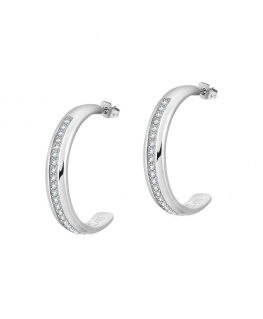 Morellato Cerchi earrings ss 1 round white stones femminile