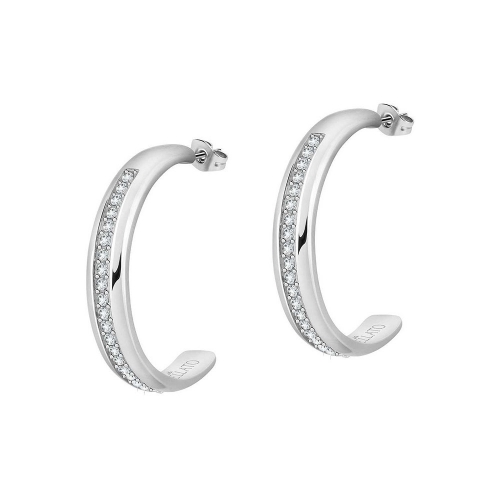 Morellato Cerchi earrings ss 1 round white stones femminile