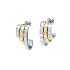 Morellato Insieme earr. ss &yg curved hook earring