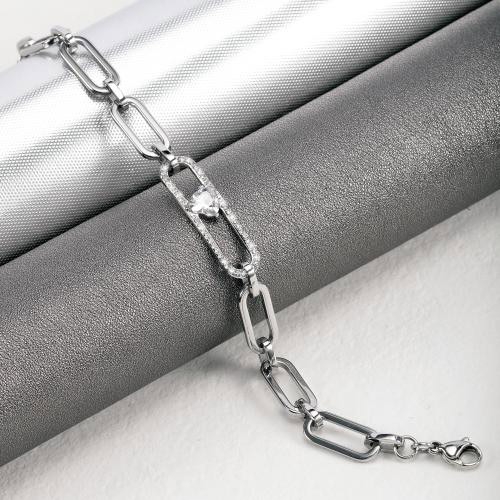 Morellato 1930 br.horizontal pave heart 16.5+3cm femminile