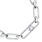 Morellato 1930 br.horizontal pave heart 16.5+3cm femminile