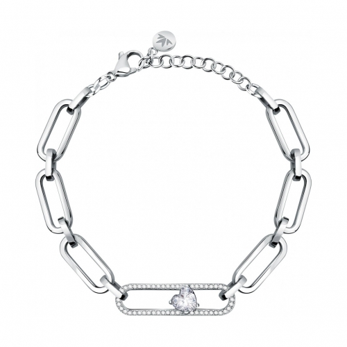 Morellato 1930 br.horizontal pave heart 16.5+3cm femminile