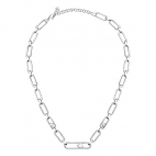 Morellato 1930 neck. ss round pave heart 40+5cm