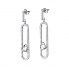 Morellato 1930 long earr. ss vertical pave heart femminile