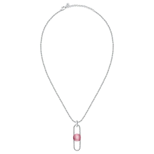 Orecchini Morellato Collezione 1930 In Acciaio E Cristalli - Modello SATP04, Lunghi 4,4 Cm, Chiusura A Pressione