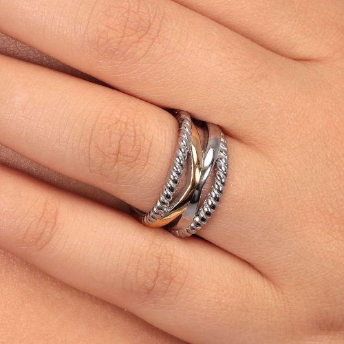 Morellato Insieme an. ss & yg multi ring size018 femminile