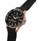 Maserati Sfida 44mm auto blk dial blk silicon st