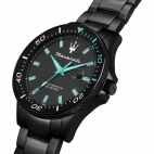 Orologio MASERATI uomo Sfida Aqua Edition data acciaio nero