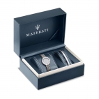 Orologio MASERATI donna Successo solar acciaio / bianco