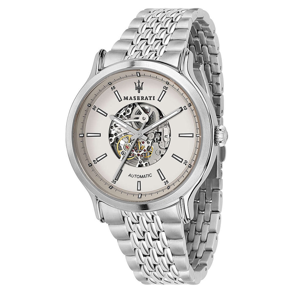 Offerta Maserati Legend 42mm auto ivory dial br ss a prezzo basso