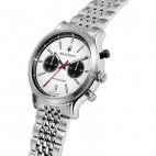 Maserati Legend 42mm chr white dial br ss