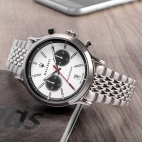Maserati Legend 42mm chr white dial br ss