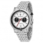 Maserati Legend 42mm chr white dial br ss