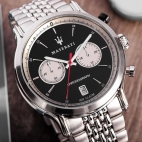 Maserati Legend 42mm chr black dial br ss