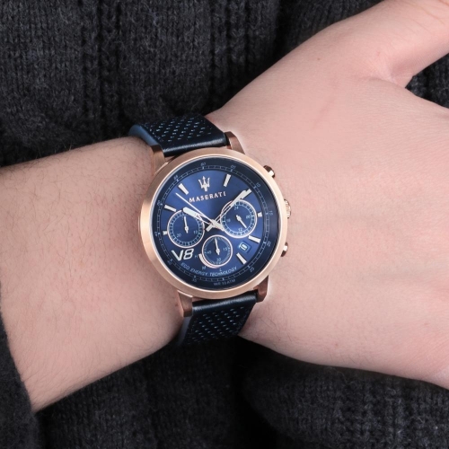 Maserati Gt 44mm chr blue dial blue st uomo R8871134003