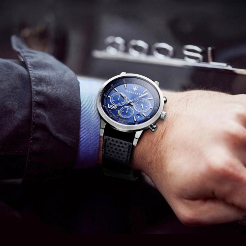Maserati Gt 44mm chr blue dial blue st uomo R8871134002