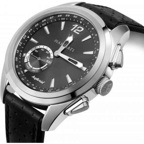 Orologio MASERATI uomo Traguardo Hybrid pelle nero