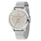Orologio MASERATI uomo Gentleman data acciaio / avorio